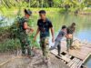 Bakti TNI untuk Rakyat, Jembatan Gantung Sungai Idanoho di Nias Selatan Capai Progres 41,5 Persen